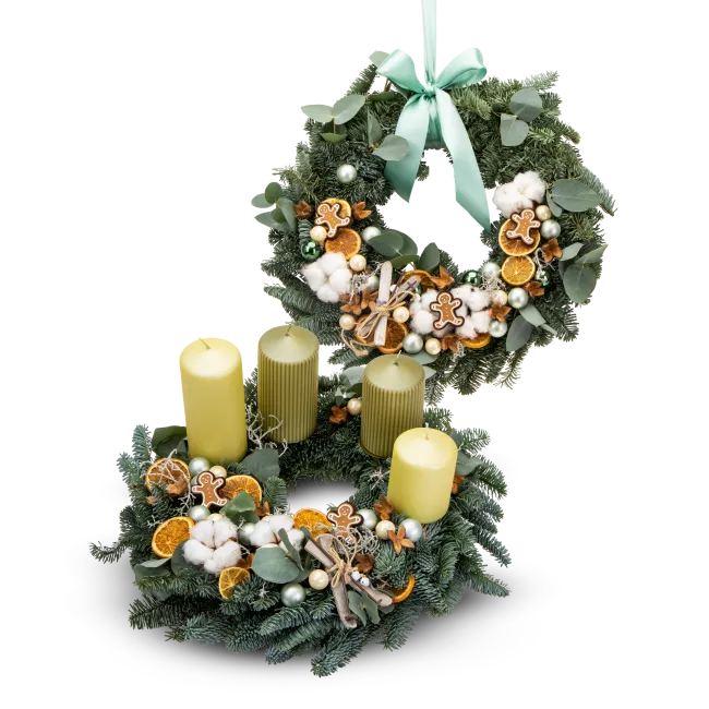 Christmas set of wreaths